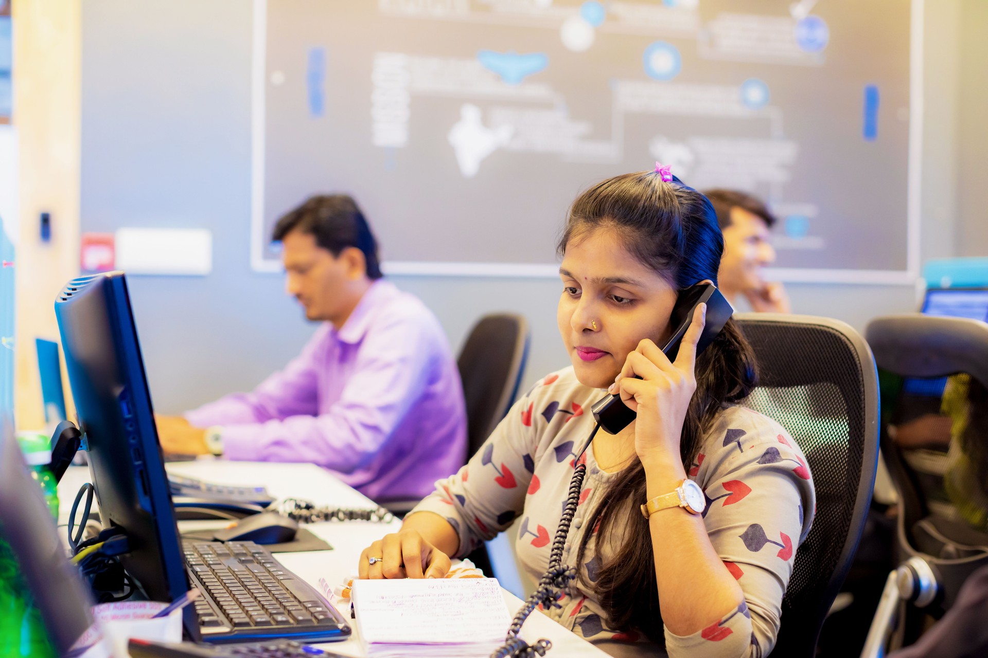 Routine Cubicle Grind at a Busy Office